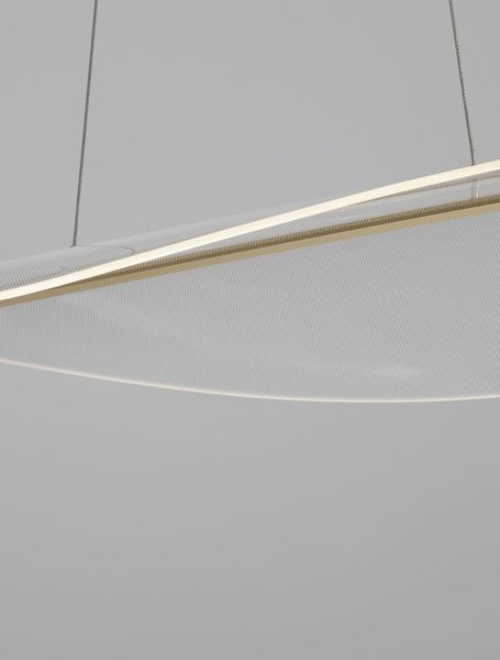 Nova Luce AGOS LED Pendelleuchte Gold 32W Warmweiss 95x56x150cm dimmbar 9054450