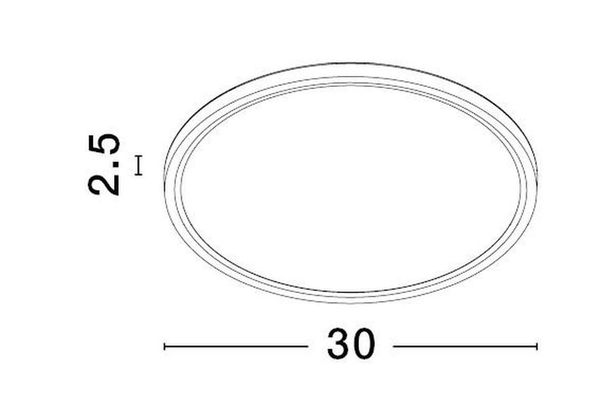 Nova Luce DIXIE LED Deckenleuchte Weiß 24W Steuerbare Lichtfarbe 2,5x30cm 9060188