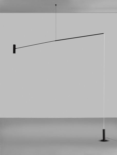 Nova Luce VOICE LED Stehlampe Schwarz 12W Warmweiss 192x12x20-250cm 9061429