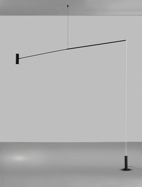 Nova Luce VOICE LED Stehlampe Schwarz 12W Warmweiss 192x12x20-250cm 9061429