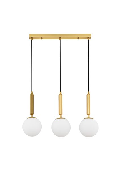 Nova Luce MONET Pendelleuchte E27 3-fach Gold 60x15x155cm dimmbar 9080126