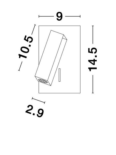 Nova Luce DONA LED Wandleuchte Schwarz 3W Warmweiss 9x9x14,5cm 9081352
