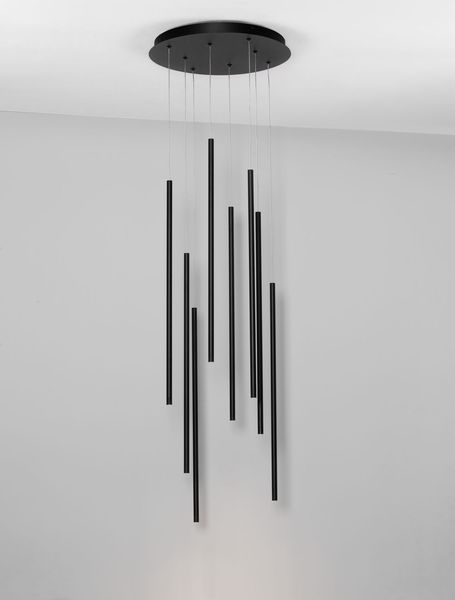 Nova Luce ELETTRA LED Pendelleuchte Schwarz 40W Warmweiss 100x40cm dimmbar 9081802