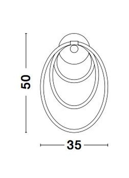 Nova Luce CERELIA LED Wandleuchte Messing 29,5W Warmweiss 35x17x50cm 9082091