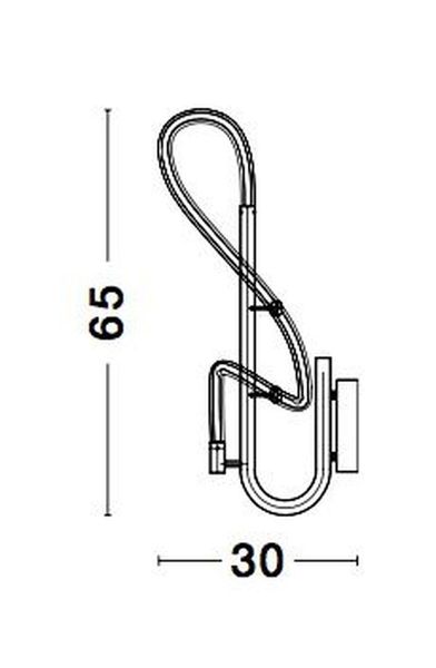 Nova Luce CERELIA LED Wandleuchte Messing 17,7W Warmweiss 90x30cm 9082095