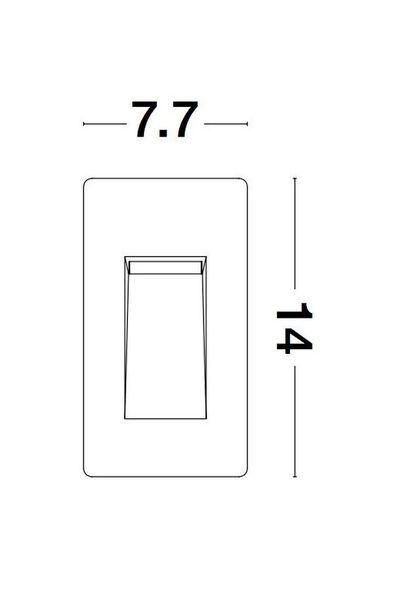 Nova Luce COVE LED Wandeinbauleuchte Weiß 1,5W IP54 Warmweiss 7,44x5x14cm 9083021