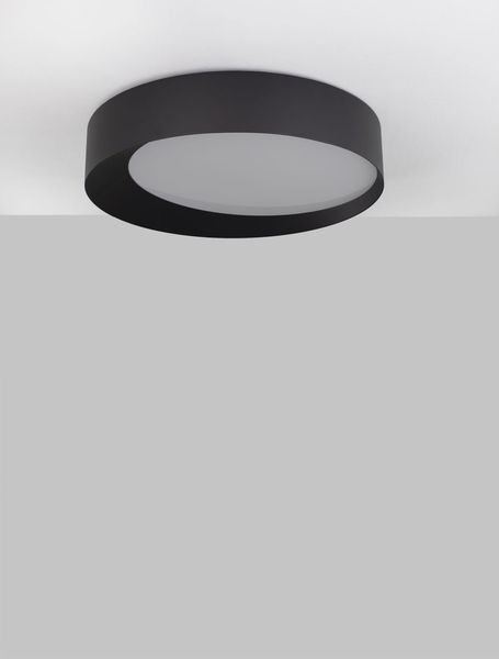 Nova Luce OBY LED Deckenleuchte Schwarz 60W Warmweiss 12x60cm dimmbar 9085223