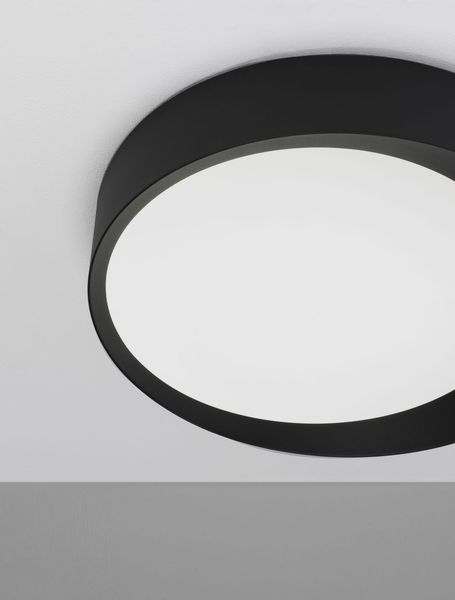 Nova Luce OBY LED Deckenleuchte Schwarz 60W Warmweiss 12x60cm dimmbar 9085223