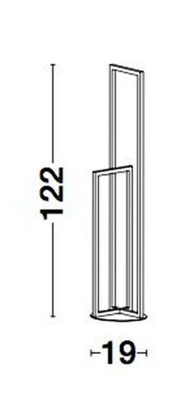 Nova Luce ZESIRO LED Stehlampe Schwarz 28W Warmweiss 19x19x122cm dimmbar 9086011