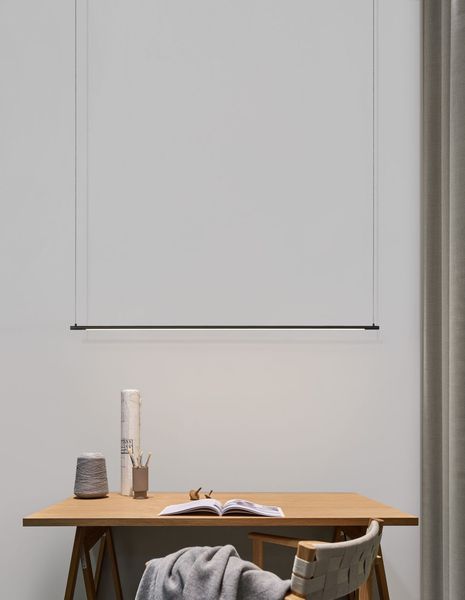 Nova Luce ELETTRA LED Pendelleuchte Schwarz 20W Warmweiss 120x7x150cm 9088101