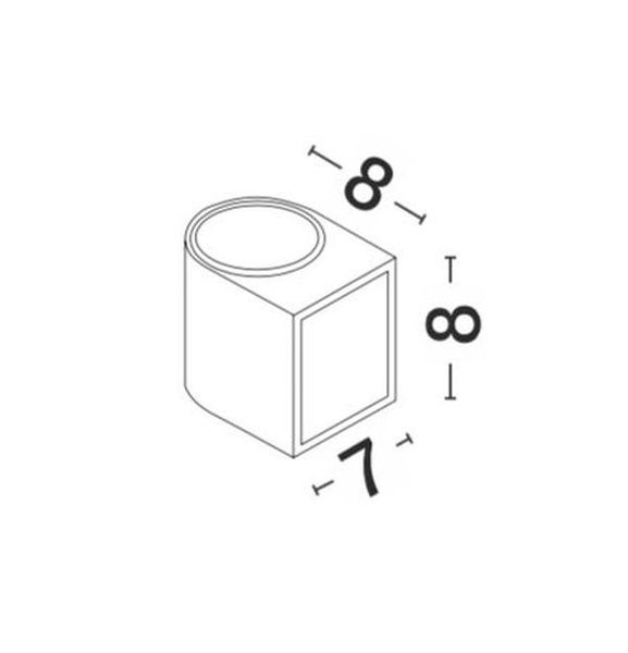 Nova Luce NERO Wandleuchte GU10 Weiß 7W IP54 7x8x8cm dimmbar 910021