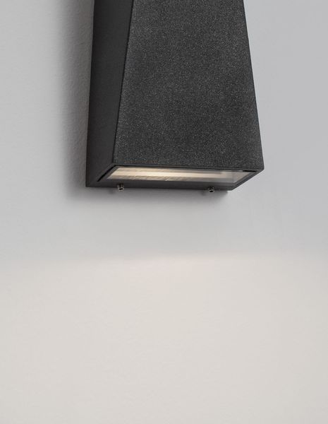 Nova Luce VEIRO LED Wandleuchte Anthrazit 6W IP65 Warmweiss 9x9,3x20,5cm 9104835