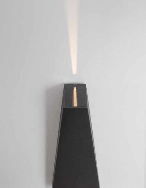 Nova Luce VEIRO LED Wandleuchte Anthrazit 6W IP65 Warmweiss 9x9,3x20,5cm 9104835