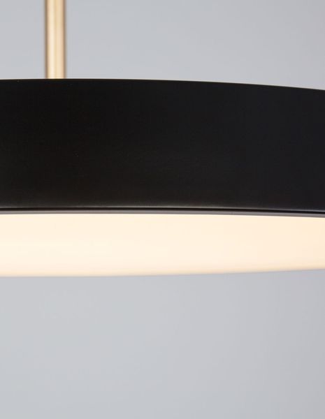 Nova Luce VETRO LED Pendelleuchte Schwarz 35W Warmweiss 120x50cm 910622