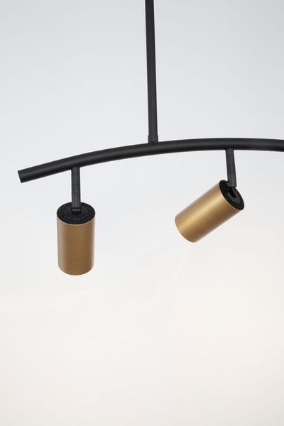 Nova Luce POGNO Pendelleuchte GU10 3-fach Schwarz 72,2x10x90cm dimmbar 9111456