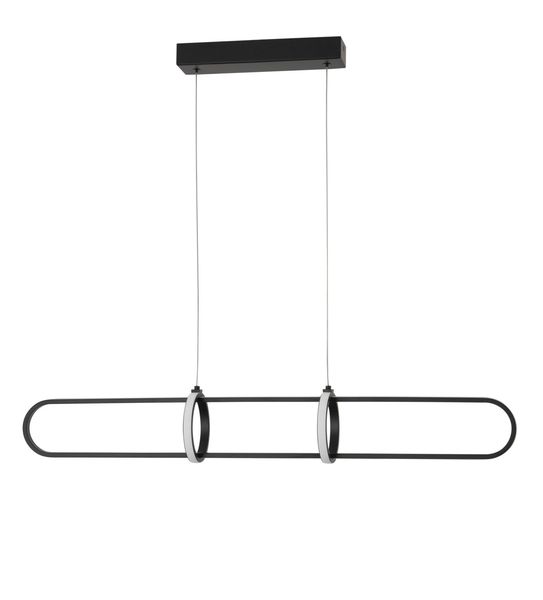 Nova Luce ARTE LED Pendelleuchte Matt schwarz 29W Warmweiss 90x13x120cm dimmbar 9113121