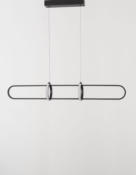 Nova Luce ARTE LED Pendelleuchte Matt schwarz 29W Warmweiss 90x13x120cm dimmbar 9113121