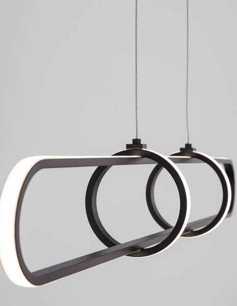 Nova Luce ARTE LED Pendelleuchte Matt schwarz 29W Warmweiss 90x13x120cm dimmbar 9113121