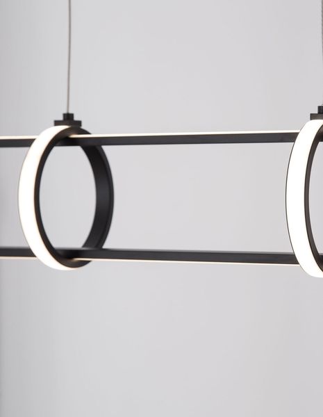 Nova Luce ARTE LED Pendelleuchte Matt schwarz 29W Warmweiss 90x13x120cm dimmbar 9113121
