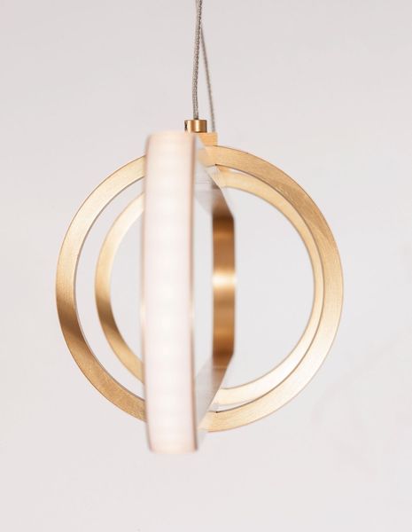 Nova Luce ARTE LED Pendelleuchte Gold 29W Warmweiss 90x13x120cm dimmbar 9113122