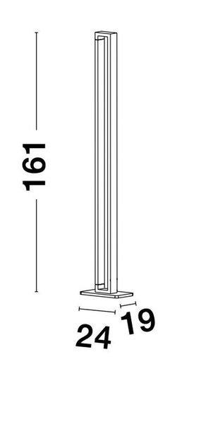 Nova Luce LINE LED Stehlampe Weiß 27W Warmweiss 24x19x161cm 9117327