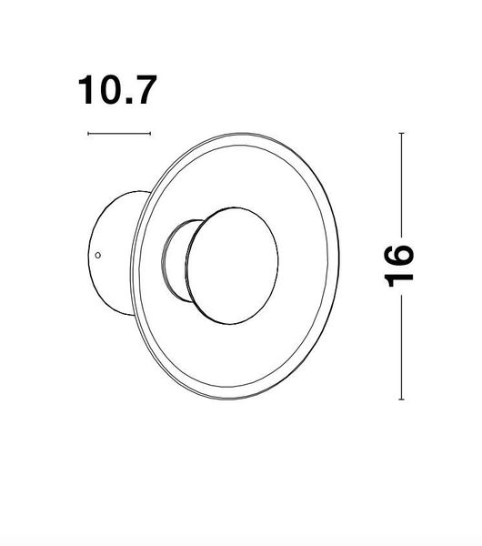Nova Luce ESIL LED Wandleuchte Gold 4W Warmweiss 16x10,7x16cm 9118514