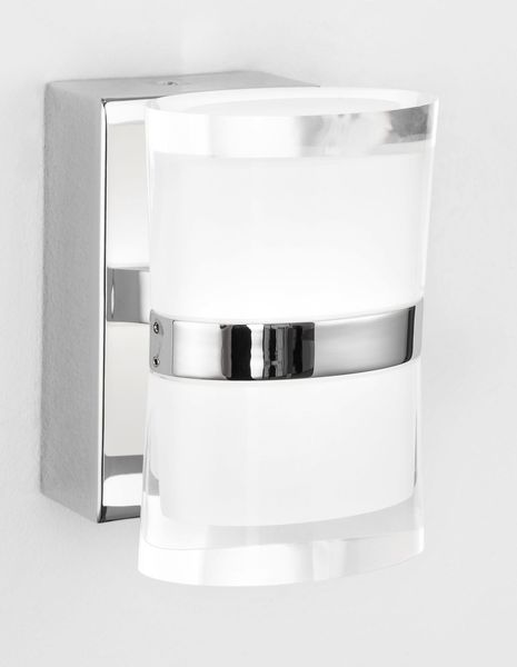 Nova Luce SABIA LED Wandleuchte Chrom 10W IP44 Warmweiss 8,5x9,8x7,5cm 9122321