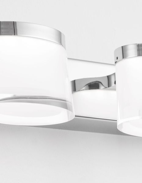 Nova Luce SABIA LED Wandleuchte Chrom 15W IP44 Warmweiss 38x9,8x7,5cm 9122331