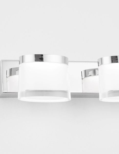 Nova Luce SABIA LED Wandleuchte Chrom 15W IP44 Warmweiss 38x9,8x7,5cm 9122331