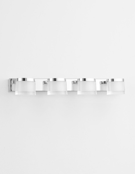 Nova Luce SABIA LED Wandleuchte Chrom 20W IP44 Warmweiss 51x9,8x7,5cm 9122341