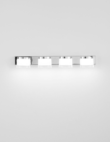 Nova Luce SABIA LED Wandleuchte Chrom 20W IP44 Warmweiss 51x9,8x7,5cm 9122341