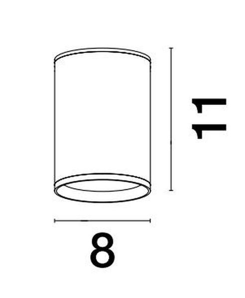 Nova Luce DARA LED Deckenleuchte Schwarz 9W IP54 Warmweiss 8x8x11cm 9136178