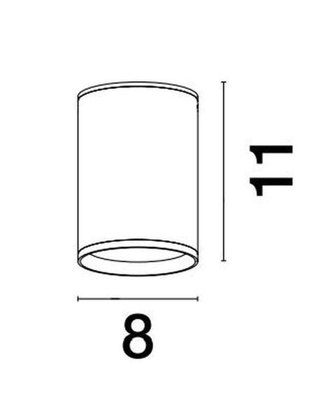 Nova Luce DARA LED Deckenleuchte Weiß 9W IP54 Warmweiss 8x8x11cm 9136179