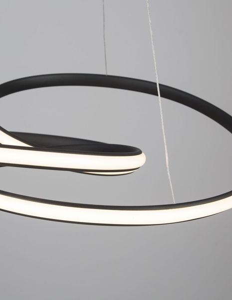 Nova Luce MENTON LED Pendelleuchte Schwarz 43W Warmweiss 120x52cm dimmbar 9147112