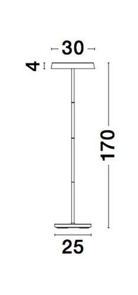 Nova Luce VITI LED Stehlampe Weiß 18W Warmweiss 30x30x170cm 9155181