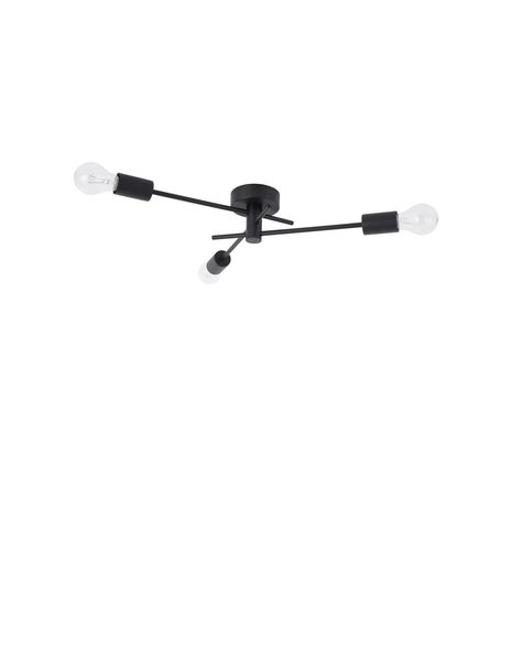 Nova Luce GRANSO Deckenleuchte E27 3-fach Schwarz 10,8x56cm dimmbar 9156303