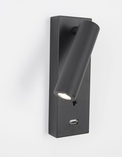 Nova Luce FUSE LED Wandleuchte Schwarz 3W Warmweiss 6x12,3x18cm 9170102