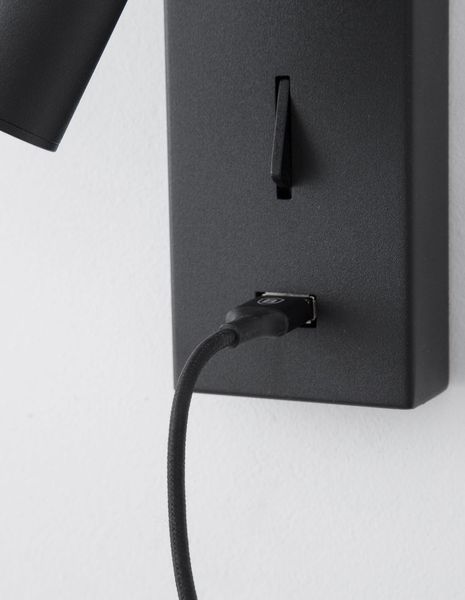 Nova Luce FUSE LED Wandleuchte Schwarz 3W Warmweiss 6x12,3x18cm 9170102