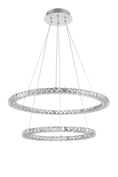 Nova Luce QUENTIN LED Pendelleuchte Chrom 60W Neutralweiss 120x70cm 9172518