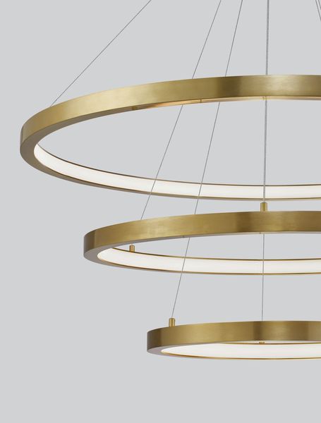 Nova Luce EMPATIA LED Pendelleuchte Messing 108W Warmweiss 150x80cm dimmbar 9172869