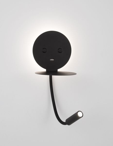 Nova Luce ECLIP LED Wandleuchte Schwarz 9W Warmweiss 15x19,5x50cm 9173282