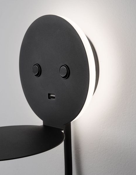 Nova Luce ECLIP LED Wandleuchte Schwarz 9W Warmweiss 15x19,5x50cm 9173282