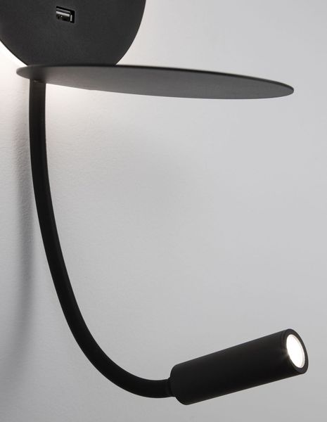 Nova Luce ECLIP LED Wandleuchte Schwarz 9W Warmweiss 15x19,5x50cm 9173282