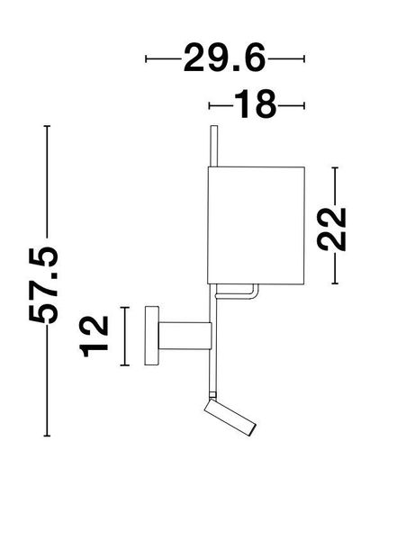 Nova Luce YAMA Wandleuchte E27 2-fach Weiß 15W Warmweiss 18x29,7x57,5cm 9180511