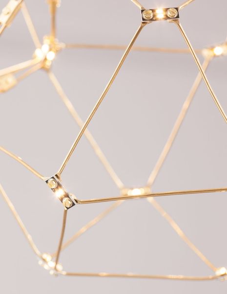 Nova Luce NEBULA LED Pendelleuchte Gold 33,6W Warmweiss 108x32x120cm 9186807