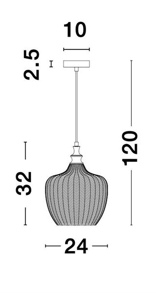 Nova Luce LONI Pendelleuchte E27 Schwarz 120x24cm dimmbar 9191242