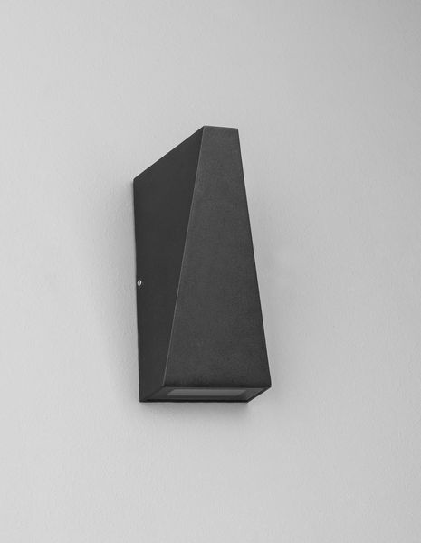 Nova Luce MILEY LED Wandleuchte Schwarz 7W IP65 Warmweiss 7,4x7,4x13,6cm 9202262