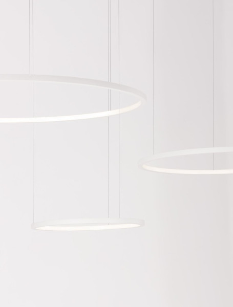 Nova Luce PURPLE LED Pendelleuchte Weiß 80W Warmweiss 150x130cm dimmbar 9210313