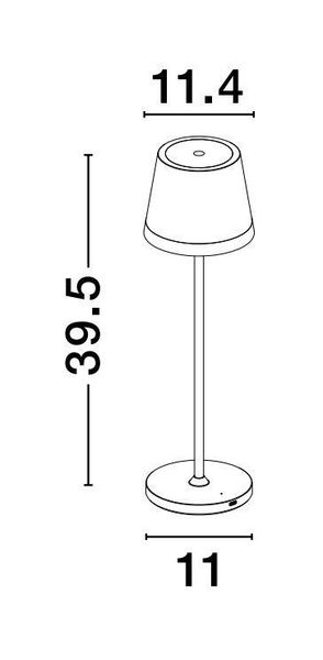 Nova Luce SEINA LED Tischleuchte Weiß 2W IP54 Warmweiss 11,4x11,4x39,5cm 9223407