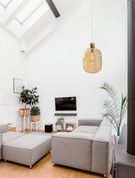 Nova Luce CINZIA Pendelleuchte E27 Gold Champagner 198x30cm dimmbar 9236640